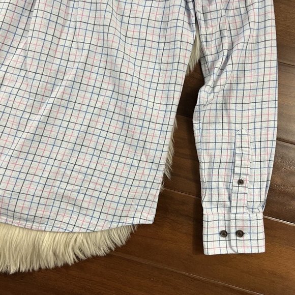 Johnnie O Men's‎ Size Small Blue Plaid Butch Prep Formance Button Down Shirt - Picture 8 of 9